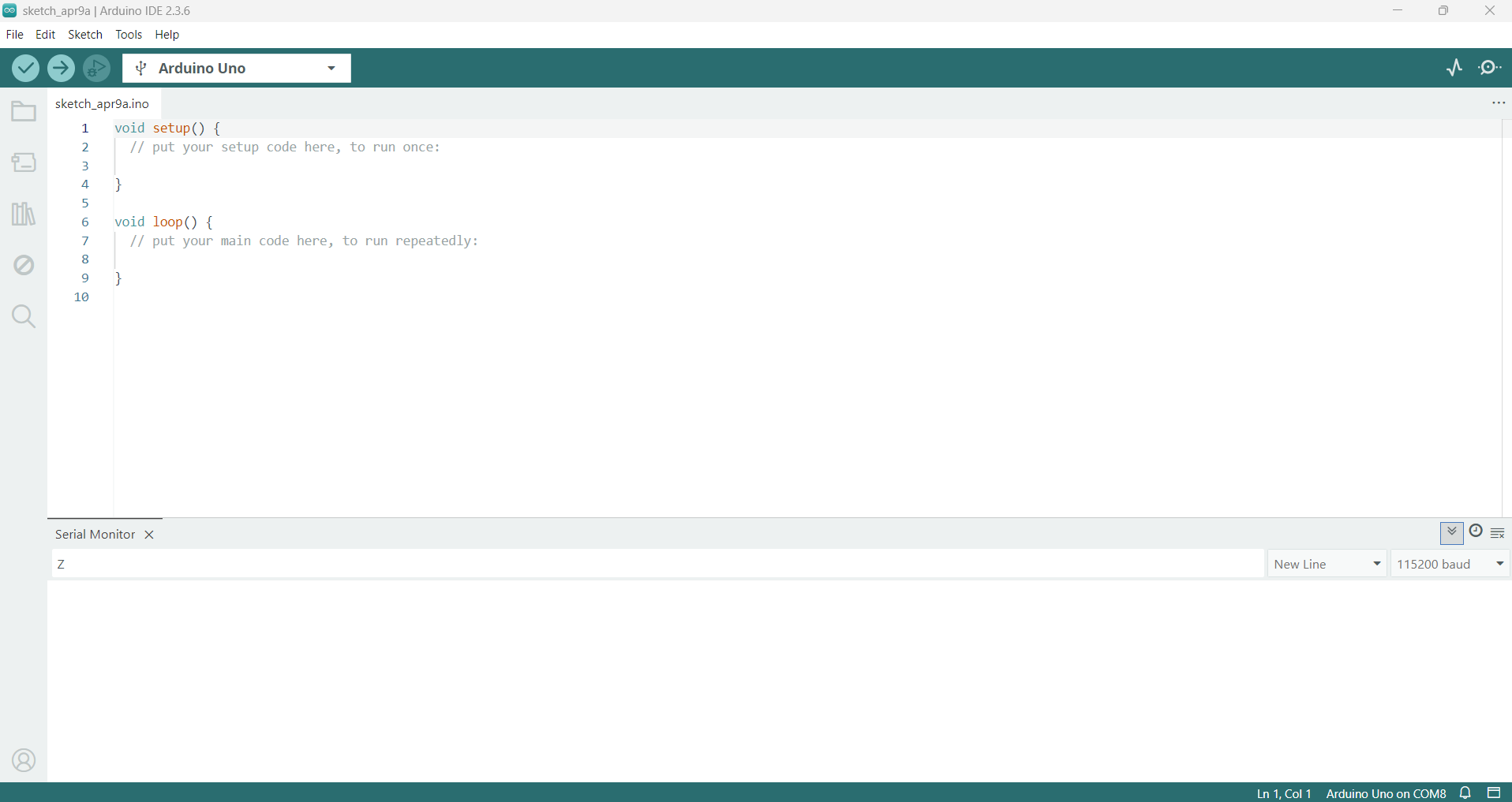 Capture de l'IDE Arduino